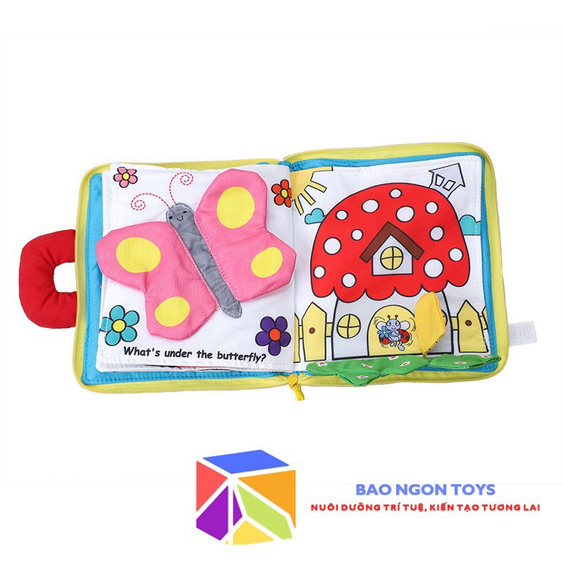 SÁCH VẢI LẬT MỞ PEEKABOO PHÁT NHẠC NHIỀU TƯƠNG TÁC GIÚP BÉ SƠ SINH PHÁT TRIỂN VẬN ĐỘNG TINH KHÁM PHÁ TÊN CÔN TRÙNG SV15