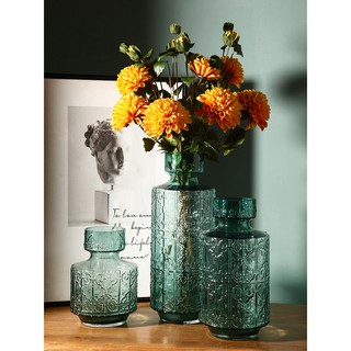 Lọ hoa pha lê (kèm hoa) chế tác thủ công bằng tay phong cách BẮC ÂU