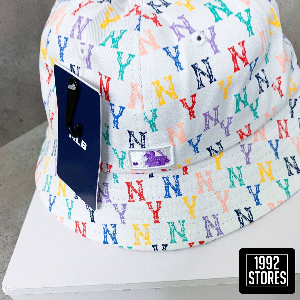 Mũ Nón Bucket NY Mlb Monogram 7 màu - Hàng Xuất Dư  - Chất vải kaki dày dặn