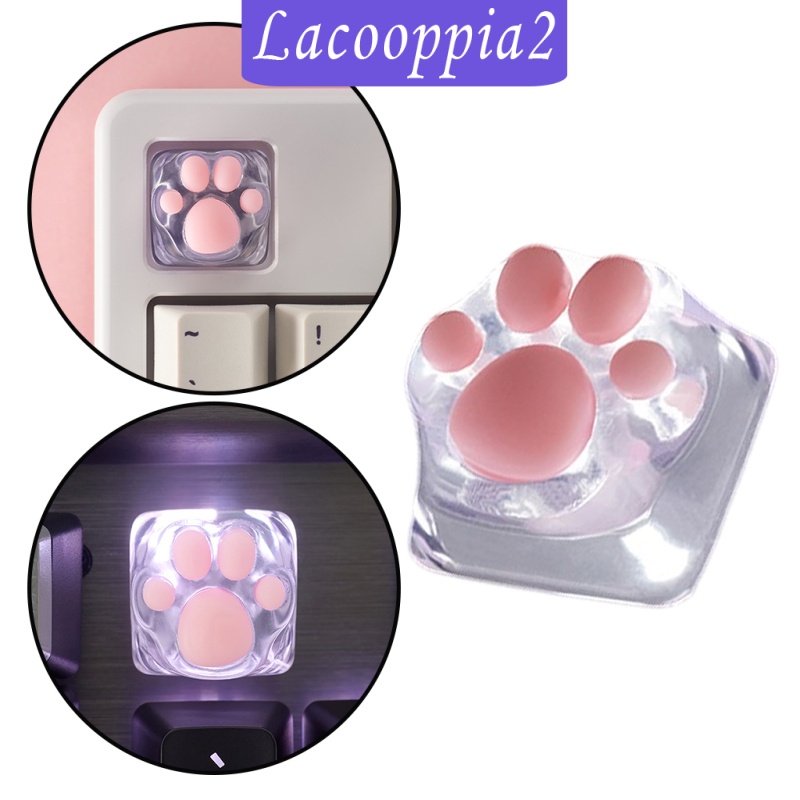 [LACOOPPIA2] Transparent Gaming Key Caps Cat Paw Keycaps Machinery Keyboard keycaps Base