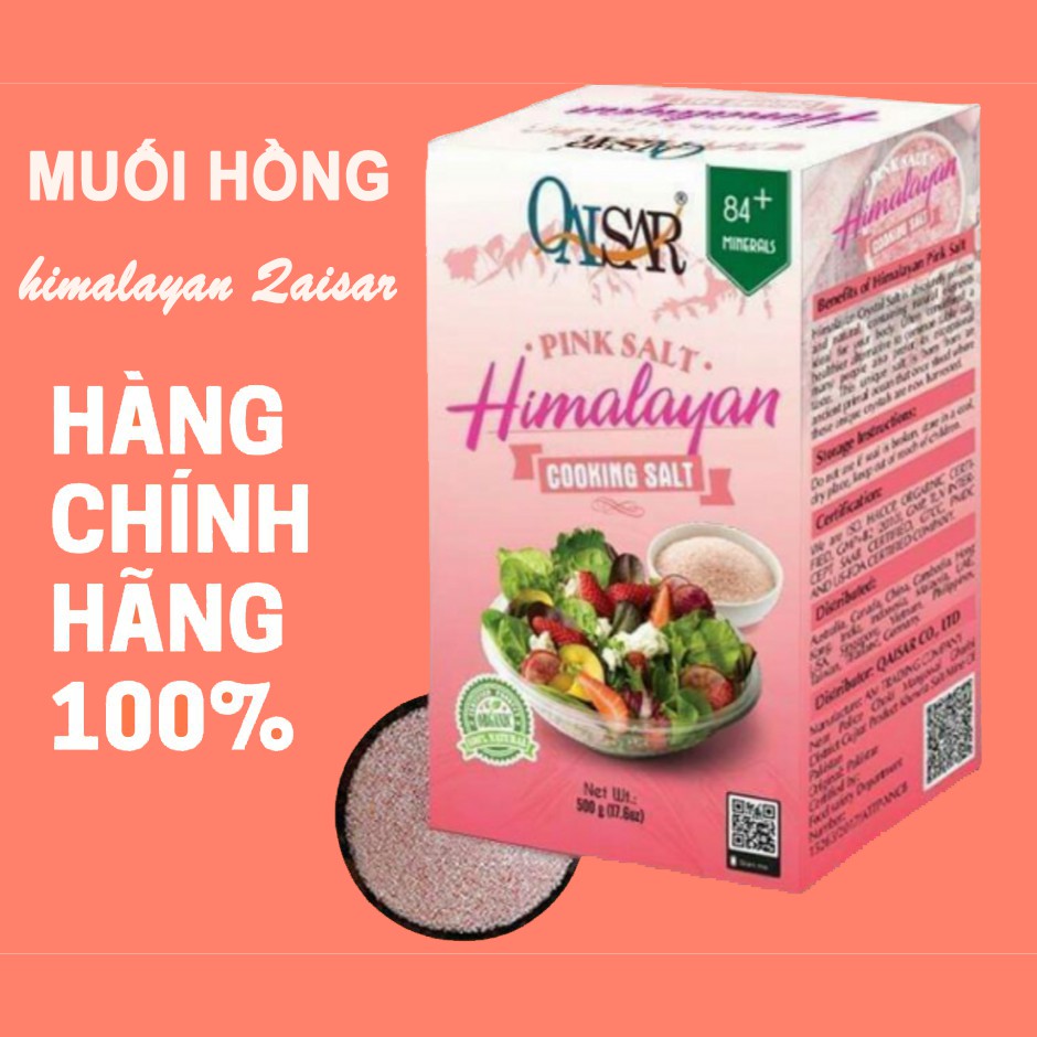 [HÀNG CHÍNH HÃNG] Muối Hồng Himalaya Qaisar Hộp 500g