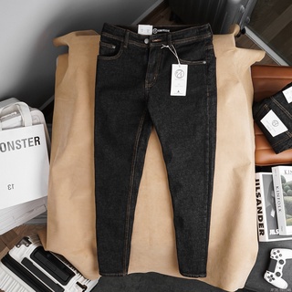 Quần jean indigo đen basic form slim fit phong cách thời trang nam