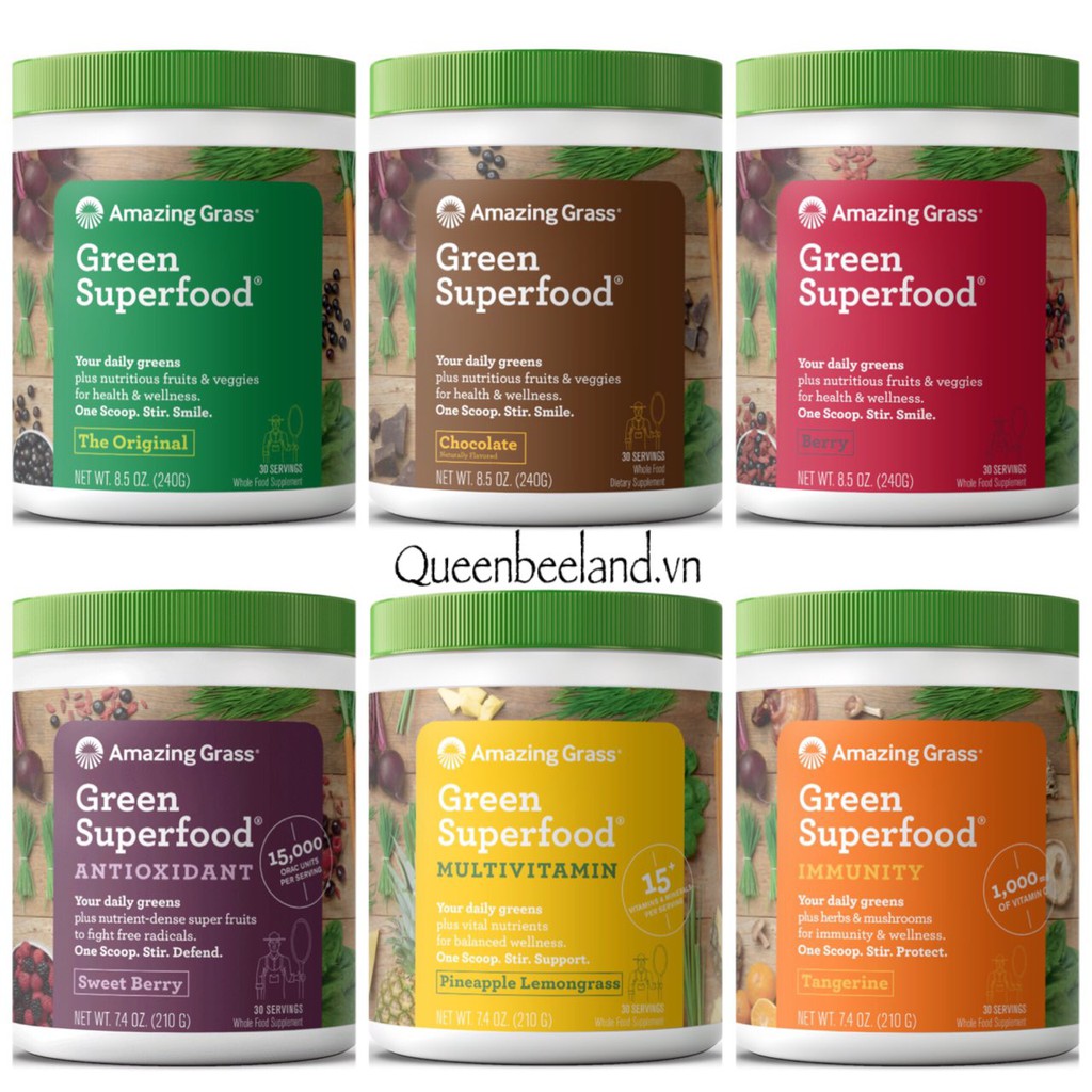 BỘT RAU QUẢ HỮU CƠ AMAZING GRASS GREENSUPERFOOD