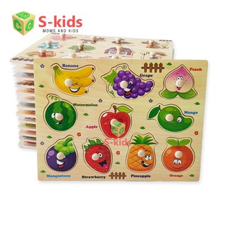 Đồ chơi gỗ - Bảng ghép hình núm gỗ Vivitoys