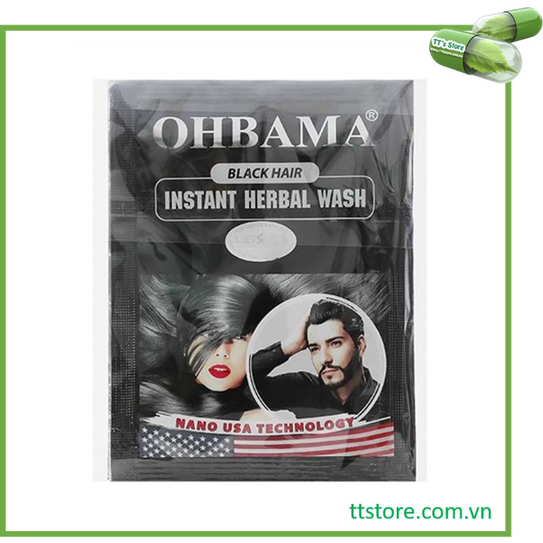 Dầu gội nhuộm tóc GỘI LÀ ĐEN OHBAMA / OBAMA [Gói 20ml]