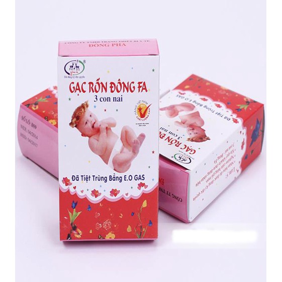 Gạc rốn Đông Pha 3 con nai (1 hộp 3 cái)