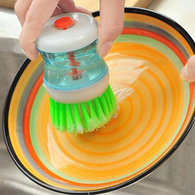 Cọ Rửa Chén Có Nút Nhấn Tự Động Tiện Dụng