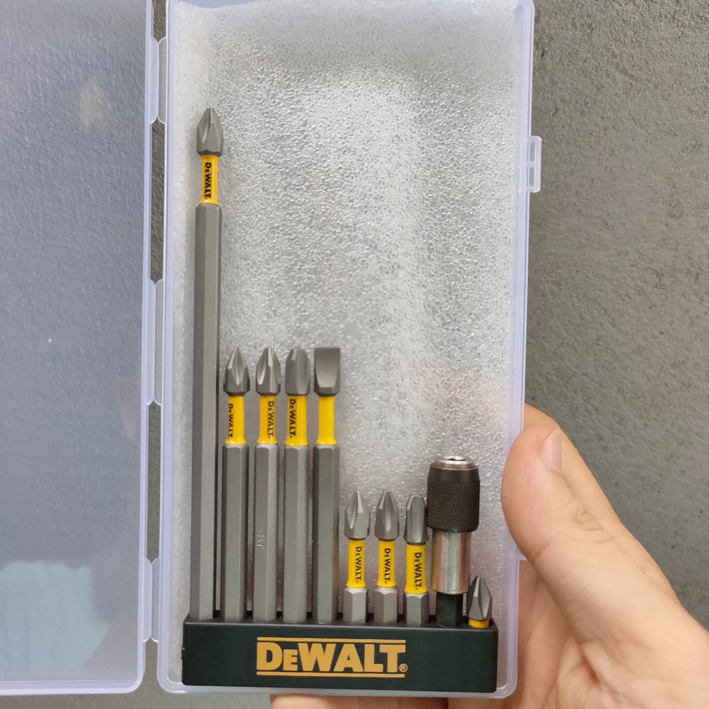 Set 9 Mũi Vặn Vít Gồm Bake và Dẹp- Đầu Nối(dài 5cm,9cm,15cm)