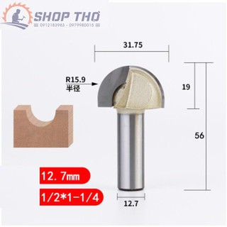 Mũi phay đánh rãnh tròn Tideway 1/2*1-1/4 (D=31.75mm)
