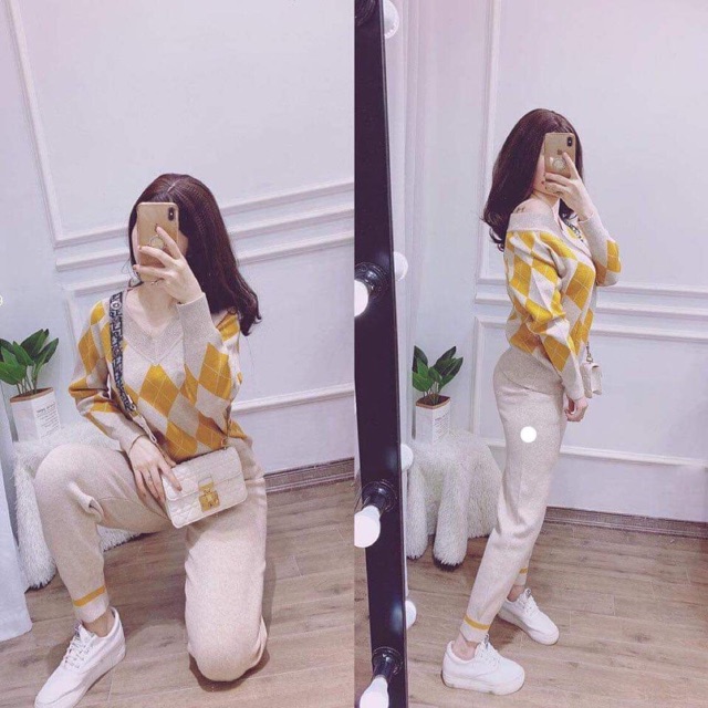 Combo bộ len và gối