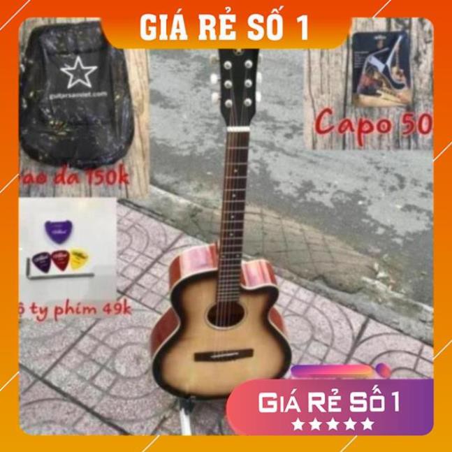 Đàn guitar Acoustic có ty chỉnh cong cần ET-01SV (shopmh59)