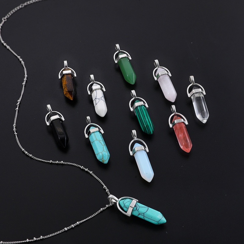 1 Mặt Vòng cổ 8*38mm Pha Lê Hình Viên Đạn