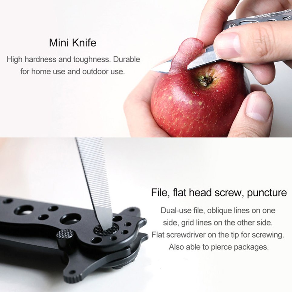 Mini 10 IN 1 Multi Functional Tool Folding EDC Hand Tool Screwdriver Pliers