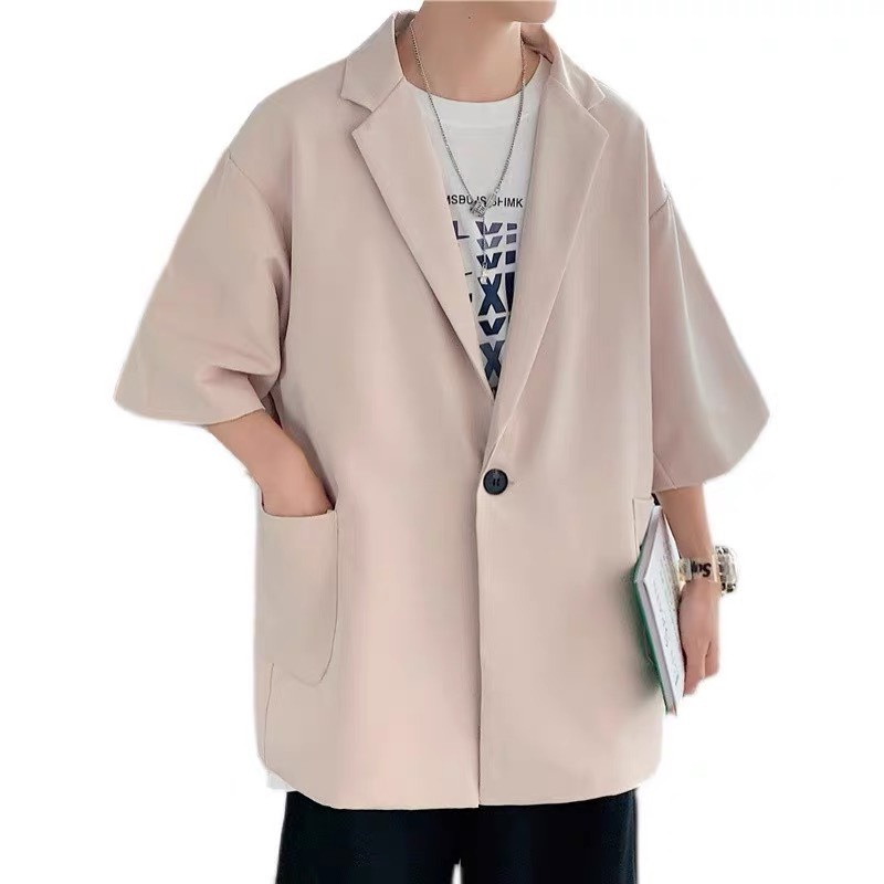 Áo blazer cộc tay nam nữ - áo vest lửng unisex phong cách Hàn Quốc-OMAN AV051