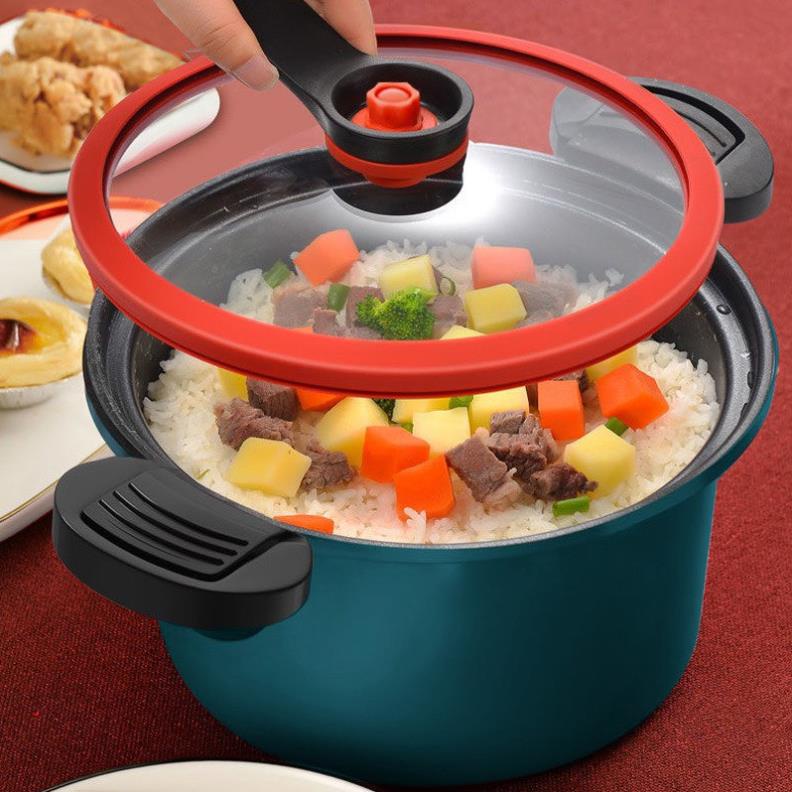 Nồi Áp Suất Chống Dính Dung Tích 3.5 Lít,Nấu Được Bếp Từ Kiểu Dáng Hàn Quốc, Gọn Nhẹ Dễ Sử Dụng