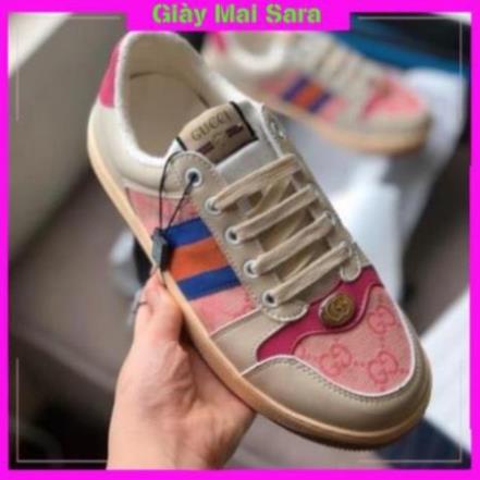 👟👟Giày Sneaker GUCCI Sơn Tùng ,Hải tú GG 3 vạch hàng cao cấp da thật cực chất full box size | BigBuy360 - bigbuy360.vn