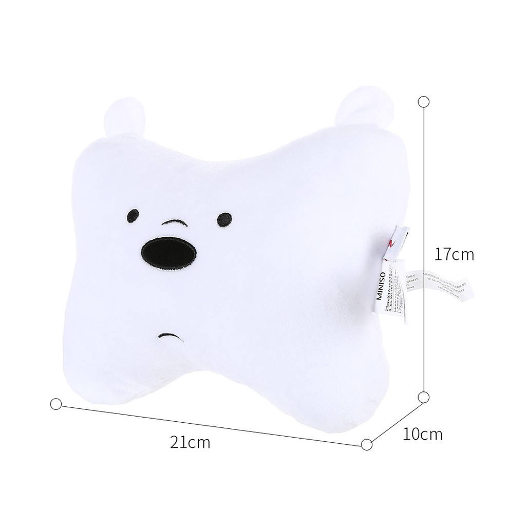 [Mã LIFECPMALL giảm 12% đơn 250K] Gối xương Miniso We Bare Bears Bone Pillow Ice Bear (Trắng)