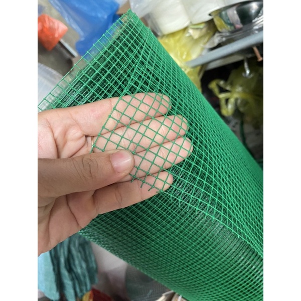 Lưới sắt bọc nhựa khổ cao 1 mét mắt lưới 0.5cm và 1cm