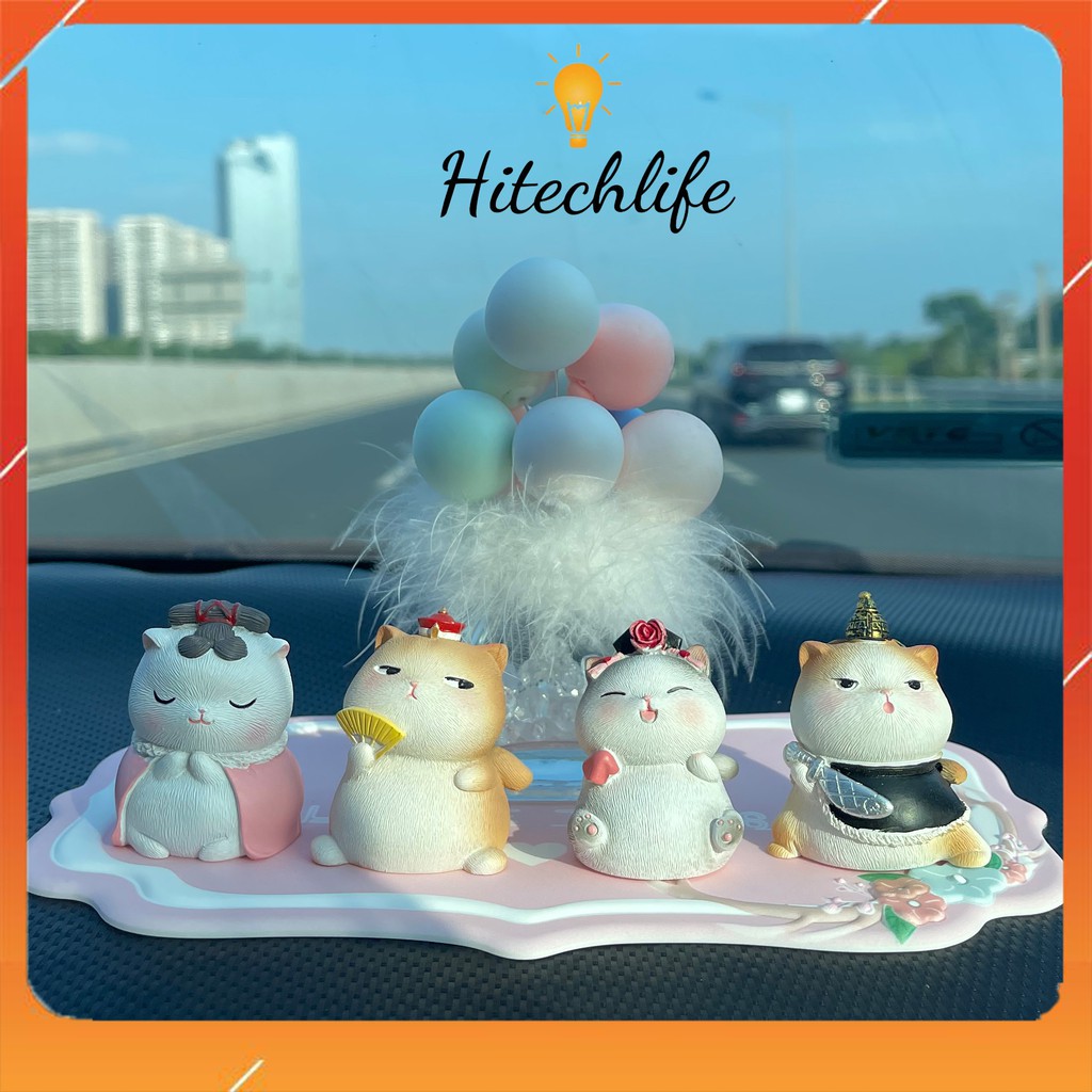 Phụ Kiện Trang Trí Xe Hơi Gia Đình Công Chúa Mèo Trang Trí Taplo Ô Tô, Bàn Làm Viêc Giá Rẻ Gồm 4 Chú Mèo Siêu Đáng Yêu | BigBuy360 - bigbuy360.vn