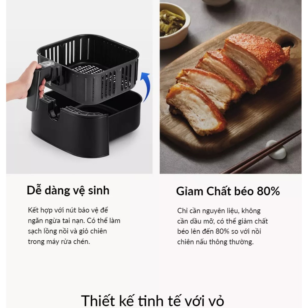 Nồi chiên không dầu Lock&lock Ejf296Blk