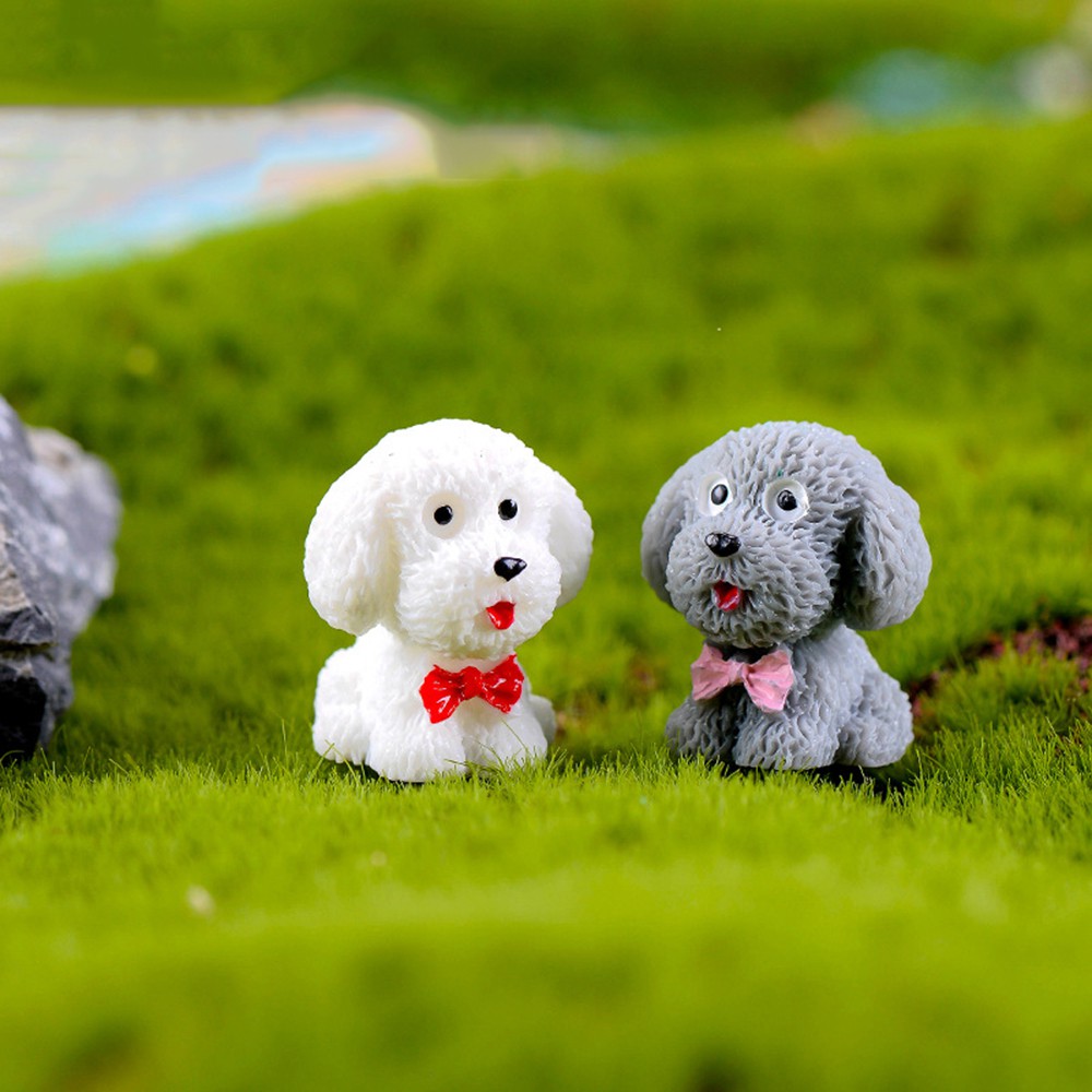 Đồ trang trí Chú Chó Hoạt Hình Mini Bằng Nhựa Resin Dùng Trang Trí Tiểu Cảnh / Nhà Búp Bê Diy