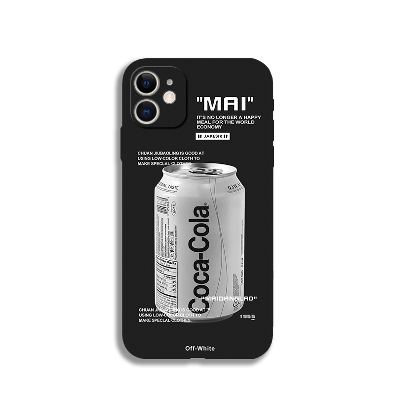 Thời Trang Ốp Điện Thoại Silicon Mềm Hình cola Cho iphone 12 13 mini 11 pro max xr se2 6s 7 8 plus 14 pro xs max