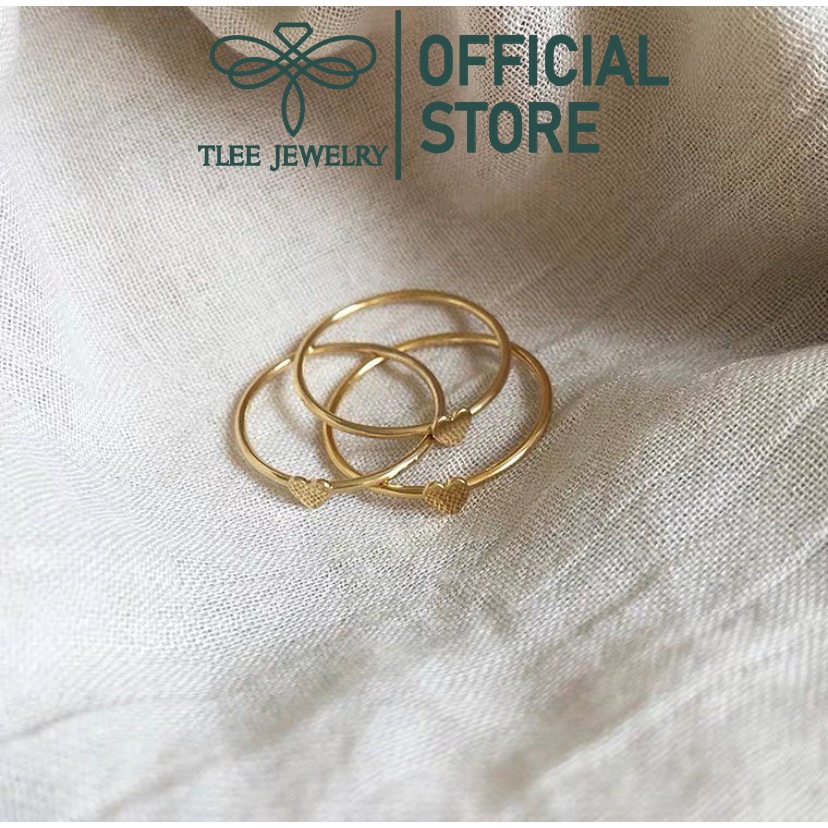 Nhẫn bạc nữ TLEE tim trơn mini basic TleeJewelry A0309