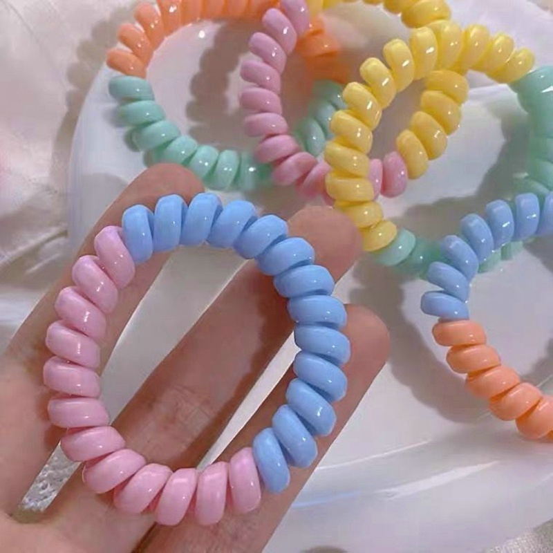 Dây Buộc Tóc Co Giãn Nhiều Màu Sắc Hình Điện Thoại Di Động Cho Nữ