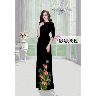 Vải áo dài in hoa ly