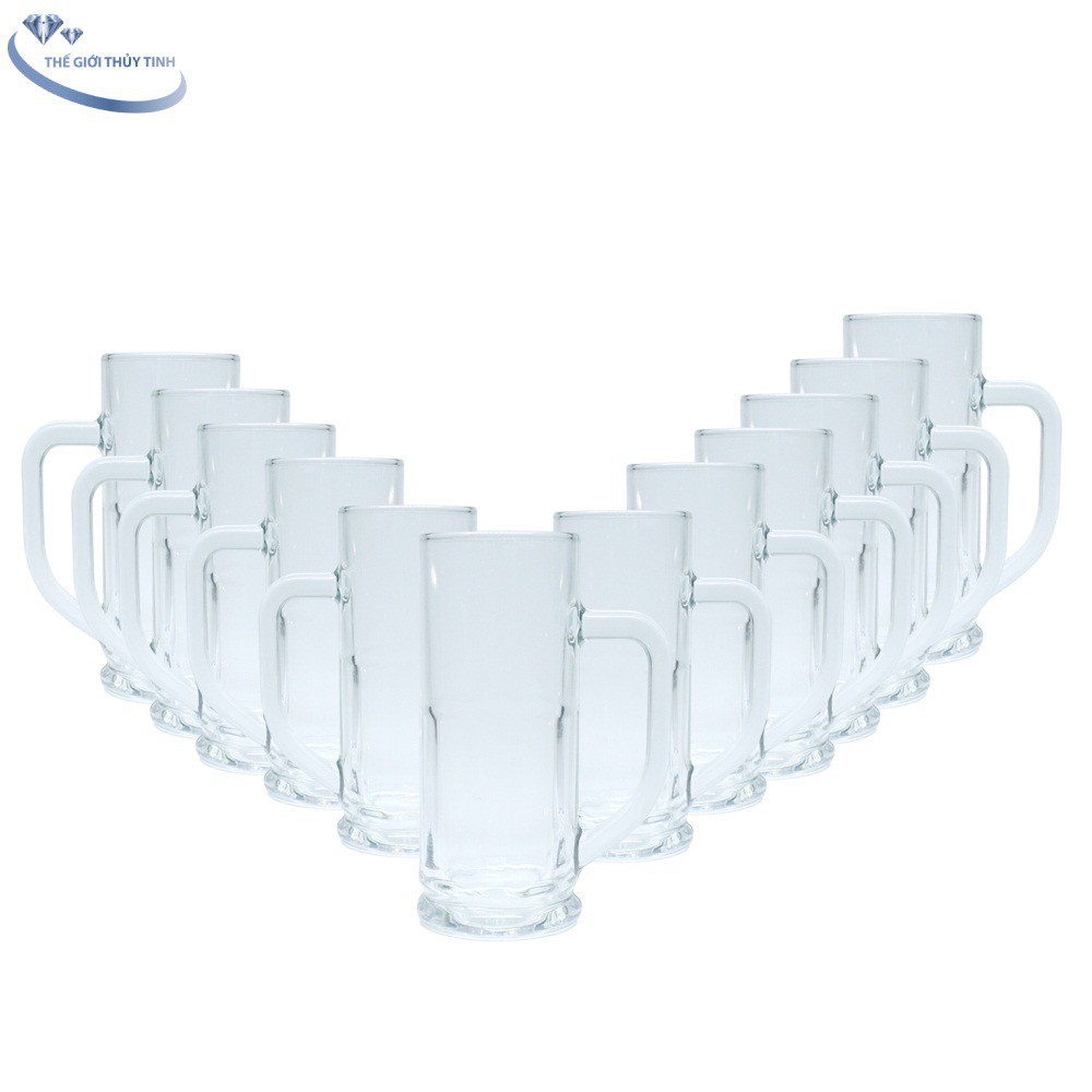 BỘ 6 LY THỦY TINH CÓ QUAI 330Ml