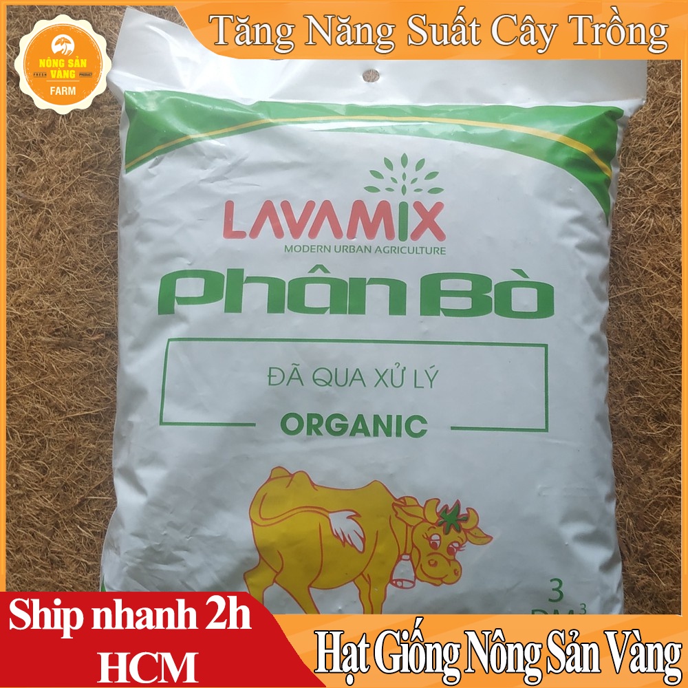 Phân Bò Hữu Cơ Tiện Lợi, Không Mùi Hôi 3dm - Nông Sản Vàng