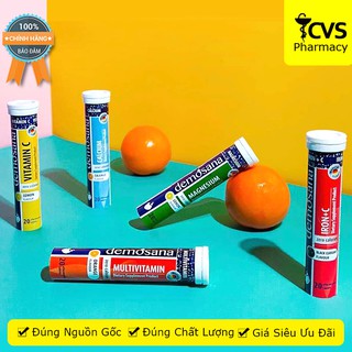 [Tổng Hợp] Viên sủi Demosana vitamin c, calcium, iron c, multivitamin, magnesium Tuýp 20 Viên - CVSpharmacy