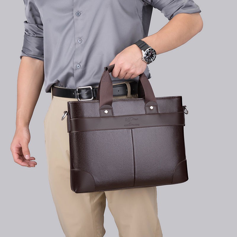 Túi da đeo vai đựng máy tính 47cm thời trang công sở cho nam | BigBuy360 - bigbuy360.vn