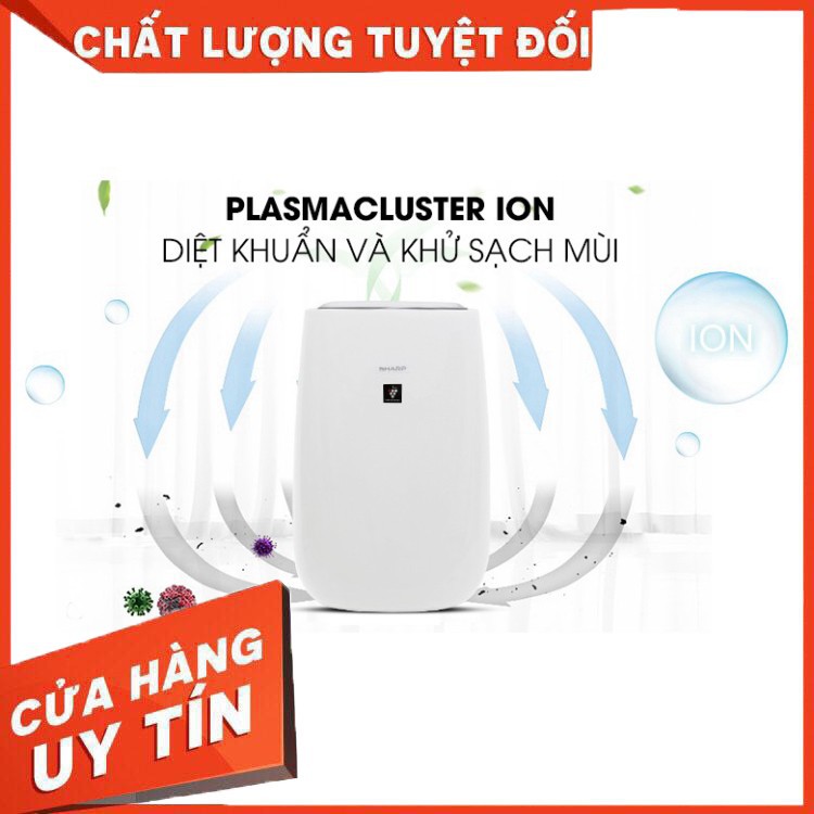 [Giá KM] Máy Lọc Không Khí Sharp FP-J40E-W, diệt khuẩn, ion plasmacluster , khử mùi , dt 30m² - Chính hãng phân phối - h