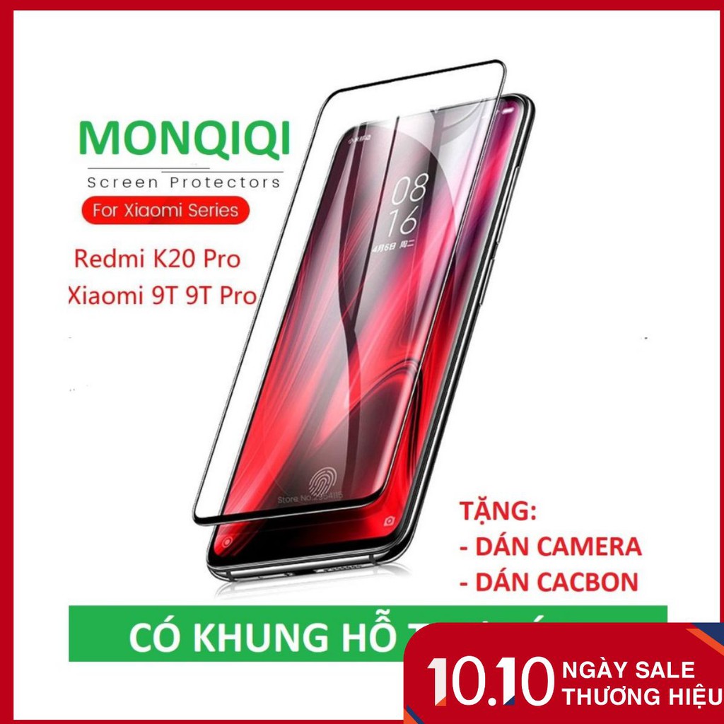 Kính cường lực Monqiqi cho Redmi K30 Pro / Redmi K30 / Redmi K20 / K20 Pro Full màn chơi game mượt hạn chế vân tay