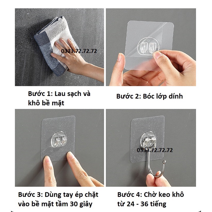 Móc treo đa năng dán tường - Loại móc dài