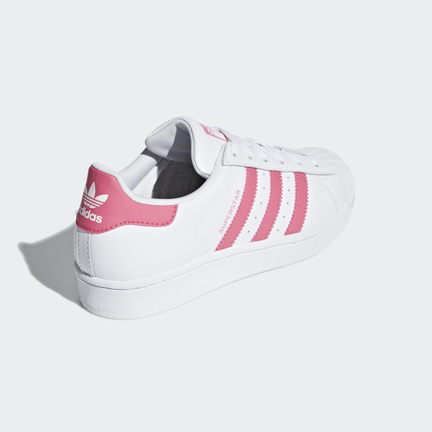 Giày thể thao ADIDAS Originals Kids Superstar Cloud White and Real Pink - CG6608