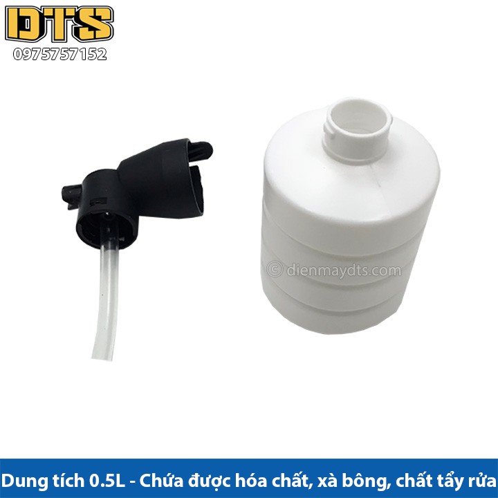 Bộ súng xịt DTS1 Ren ngoài 14mm - Đầu ren tròn và bình tạo bọt tuyết cho máy rửa xe áp lực cao, máy xịt rửa cao áp