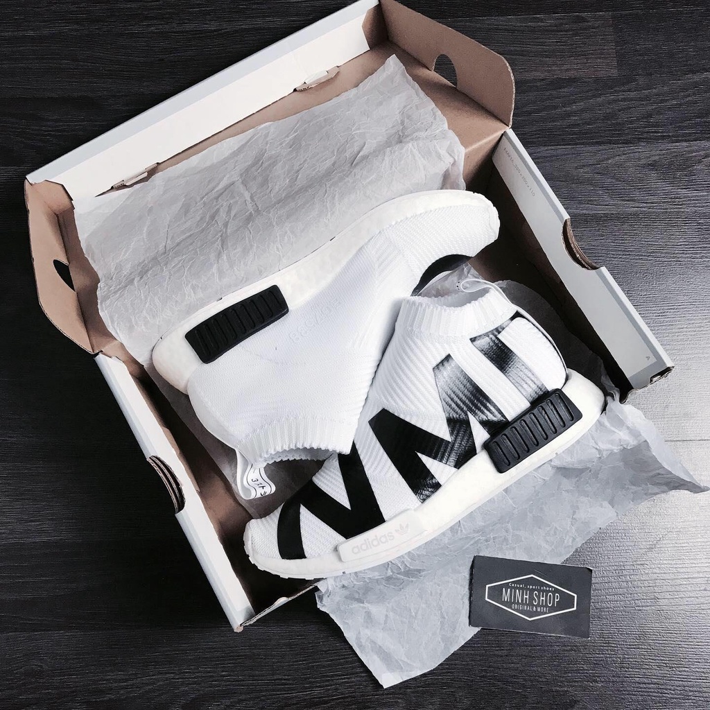 Giày Adidas_NMD CS1 Primeknit White/Black - 5555