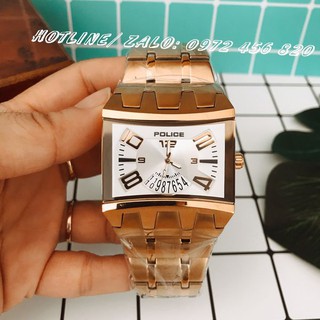 Đồng Hồ Nam POLICE Mặt Vuông 40mm Cá Tính