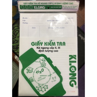 Giấy Kiểm Tra Kẻ Ngang Klong - Ms: 277