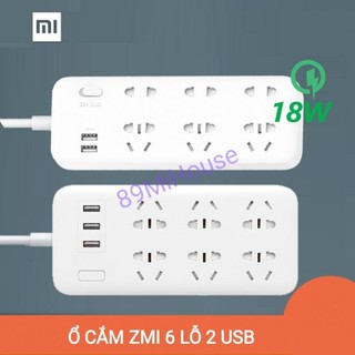 Ổ cắm Xiaomi ZMI Power Strip 6 cổng 2 USB CX05 - Ổ cắm điện Xiaomi ZMI CX05 6 cổng 2 USB - CX05