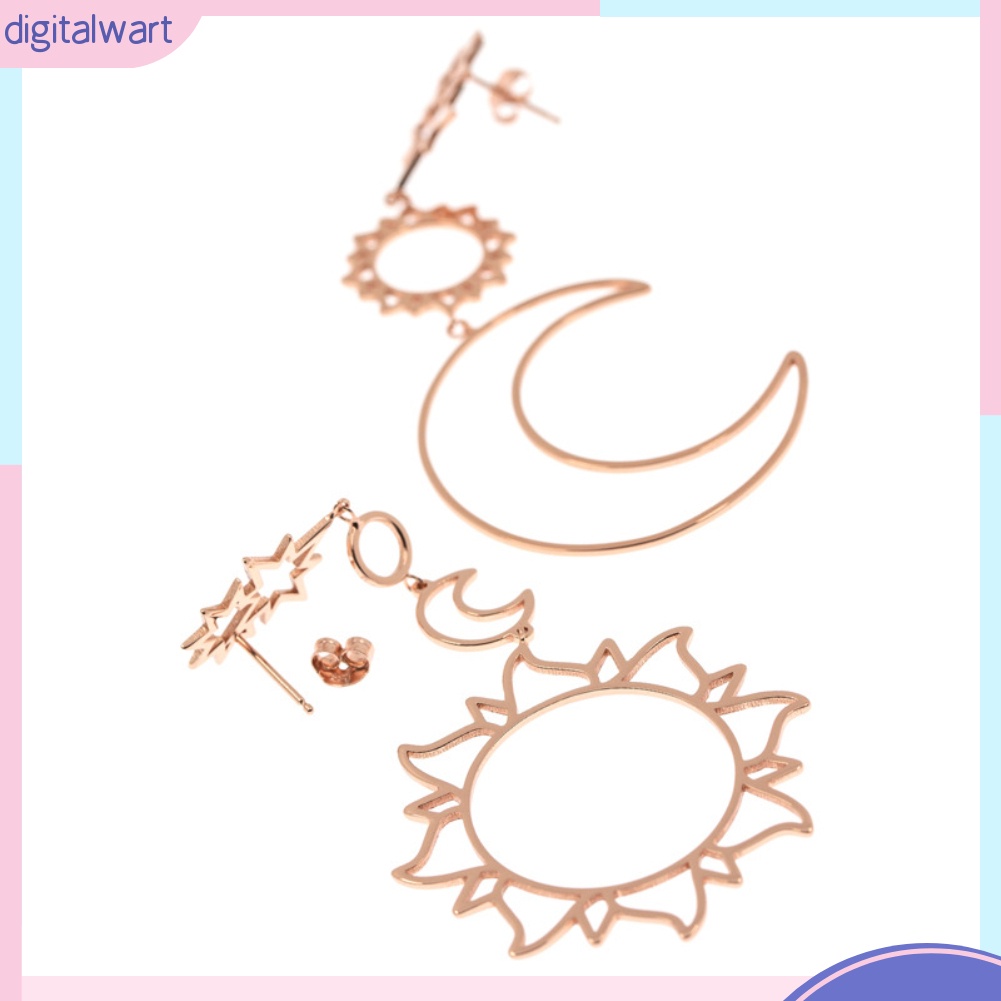 Khuyên Tai Dài Hình Trăng Sao Phong Cách Bohemian Thanh Lịch Dành Cho Nữ