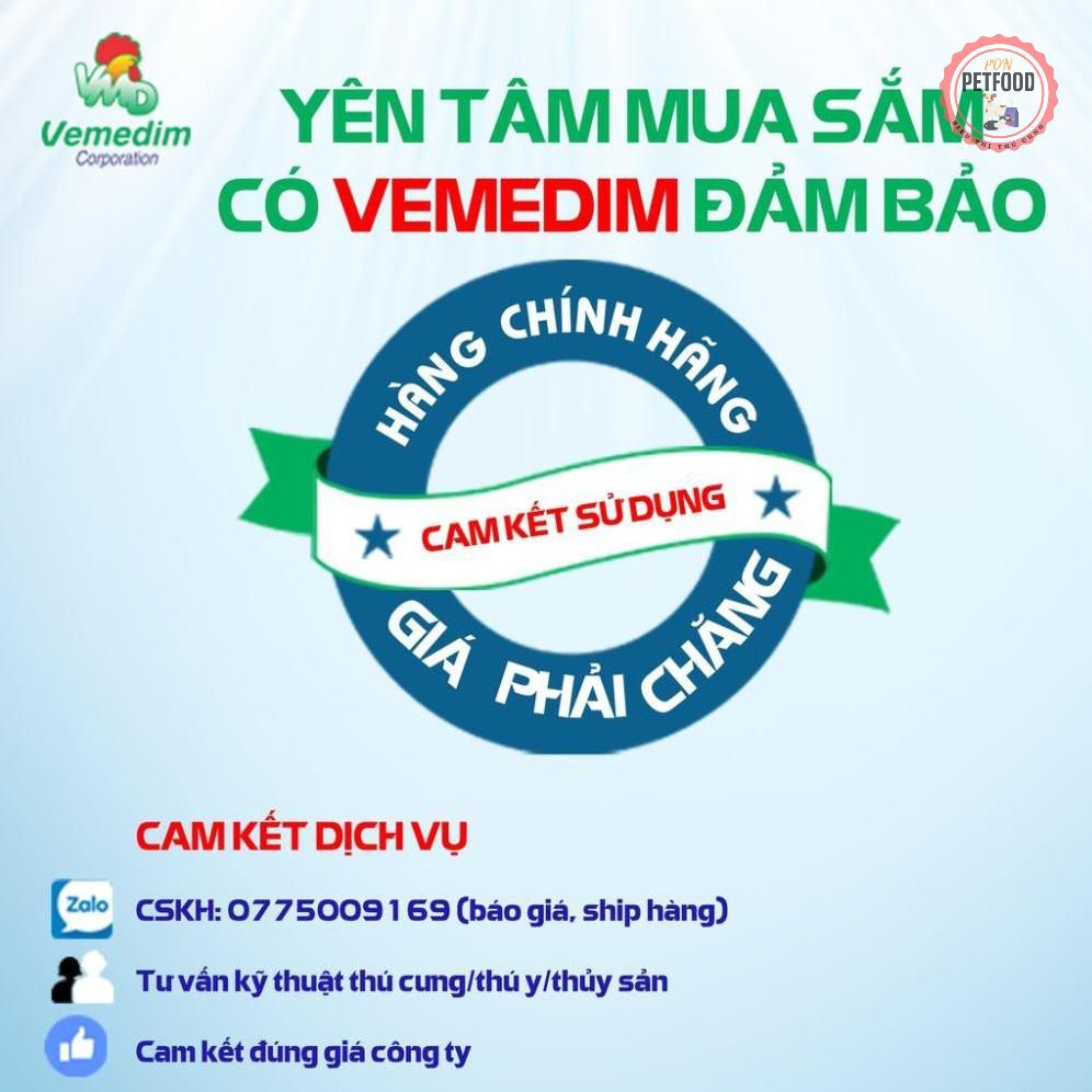 Vemedim Fronil Spot phòng trị ve, rận cho chó, mèo, hiệu quả đến 4 tuần, 1 hộp 5 ống