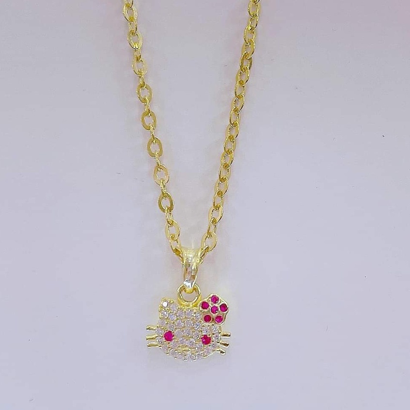 Dây chuyền bạc Dây Mèo Hello Kitty dễ thương cho bé bạc ta Van Jewelry V10573