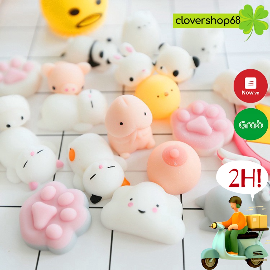 Đồ Chơi Squishy Mochi Hình Thú Cực Dễ Thương (Chọn mẫu)   🍀 Clovershop68 🍀