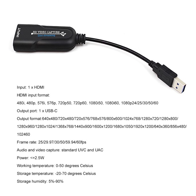 Bộ chuyển HDMI Video Capture 1080P USB 3.0 - livestream từ thiết bị kết nối qua HDMI
