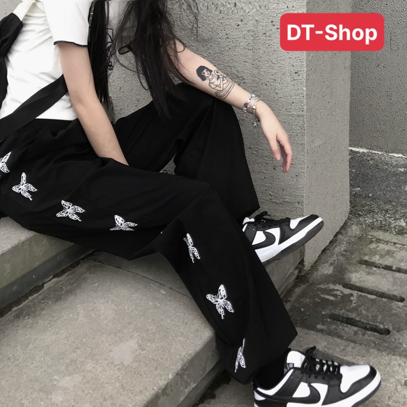 Quần Dài Ống Rộng Nữ họa tiết siêu hot - Jogger Nam Suông Rút Gấu Lưng Thun Có Túi Lớn Thể Thảo P3