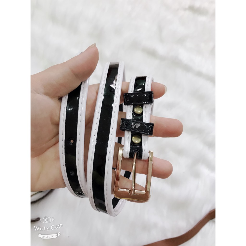 Thắt lưng da nữ bề ngang 2cm nhiều màu