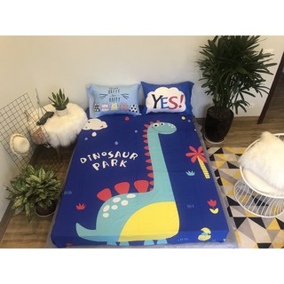 Bộ Ga Gối Cotton 3D Hàng Nhập mẫu khủng long